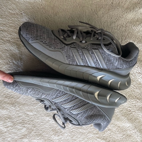adidas gray white Kaptir Super Running Shoes